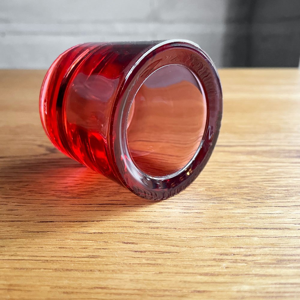 イッタラ iittala マリメッコ marimekko キビ kivi キャンドルホルダー レッドガーネット 60mm ヘイッキ・オルヴォラ フィンランド  廃番カラー ♪