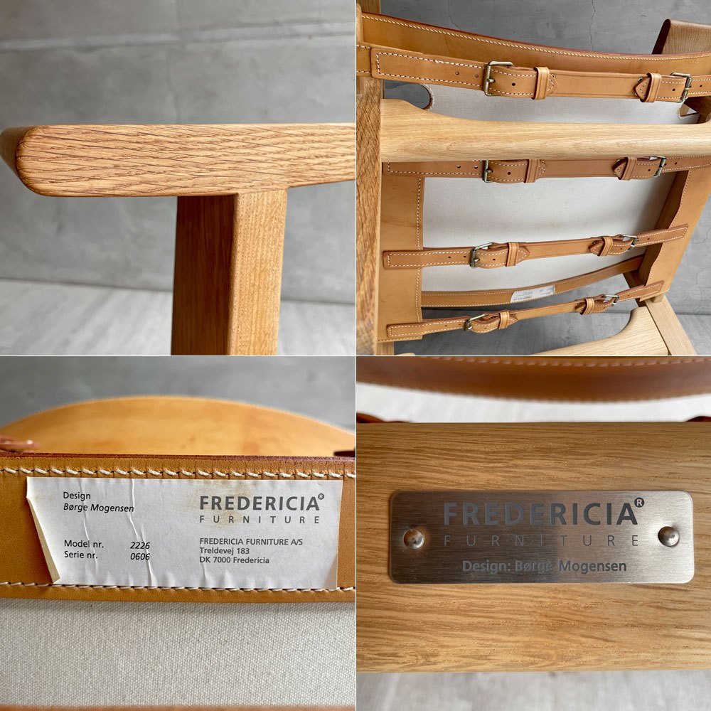 フレデリシア FREDERICIA スパニッシュチェア The Spanish Chair 2226 オーク材 ナチュラルレザー ボーエモーエンセン デンマーク 名作椅子 定価￥986,700- ♪