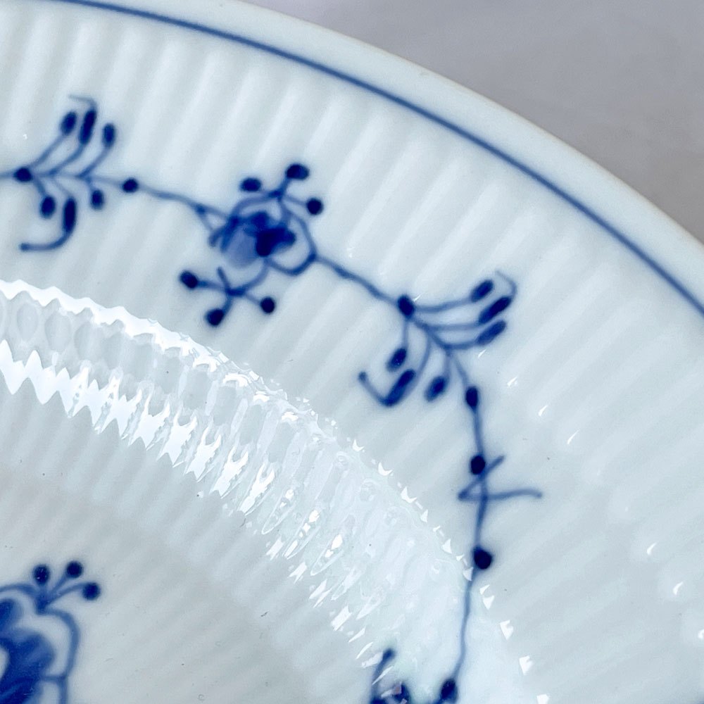 ロイヤルコペンハーゲン ROYAL COPENHAGEN ブルーフルーテッド プレイン Blue Fluted Plain プレート 25cm 2枚入り 箱付 未使用品 ◇