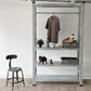 メタルシステム METALSISTEM スーパー123 SUPER123 シリーズ スチールシェルフ TIER STEEL SHELF ハンギングバーセット Ｗ128×Ｄ41.5×Ｈ213 4段 ◇