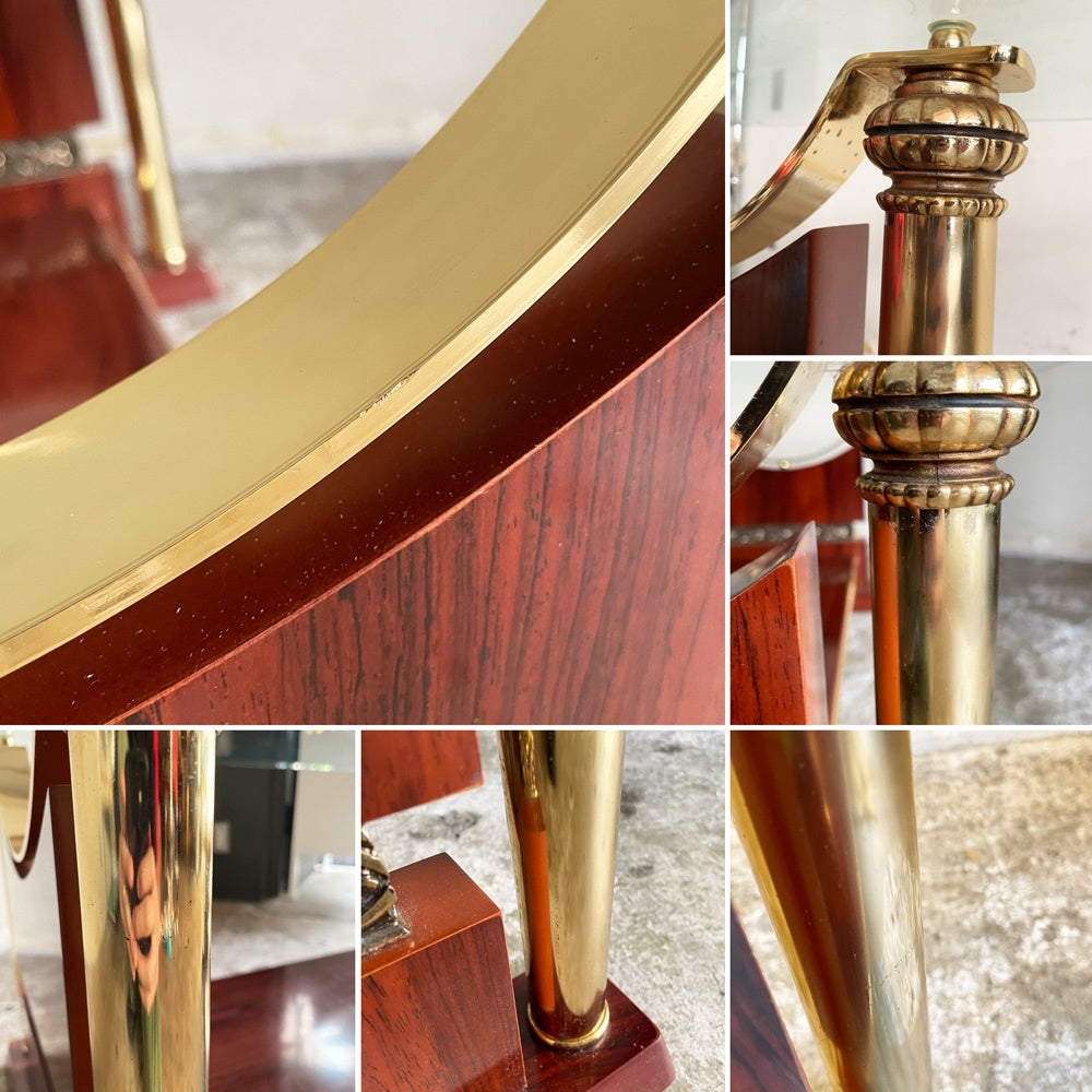ヨーロピアンクラシカル European Classical ガラス センターテーブル ガラス天板 木製 ゴールド W120cm クラシカルデザイン ■