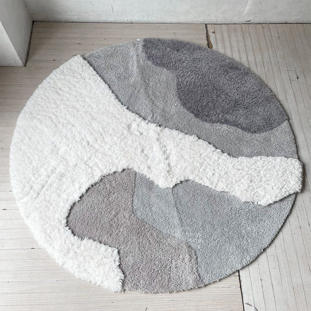 グラムスタイル GLAM STYLE ムクーラ Mucoura シャギーラグ カーペット 円形 Φ160cm定価￥19.900- 廃盤 ★