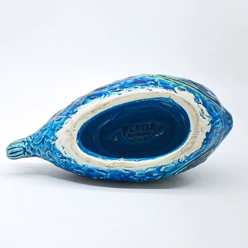 フラヴィア FLAVIA Italy リミニブルー ビトッシ BITOSSI オブジェ 置物 フィッシュ 魚 アルド・ロンディ Aldo Londi 陶製 イタリア ●