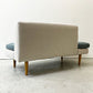 モモナチュラル Momo natural アルネ レイドバック ベンチ ARNE LAID-BACK BENCH ハーフバックベンチ HALF BACK BENCH アームレス リビングダイニングソファ 2P 2人掛け ベージュカラー ファブリック カバーリング  アルダー材 ●
