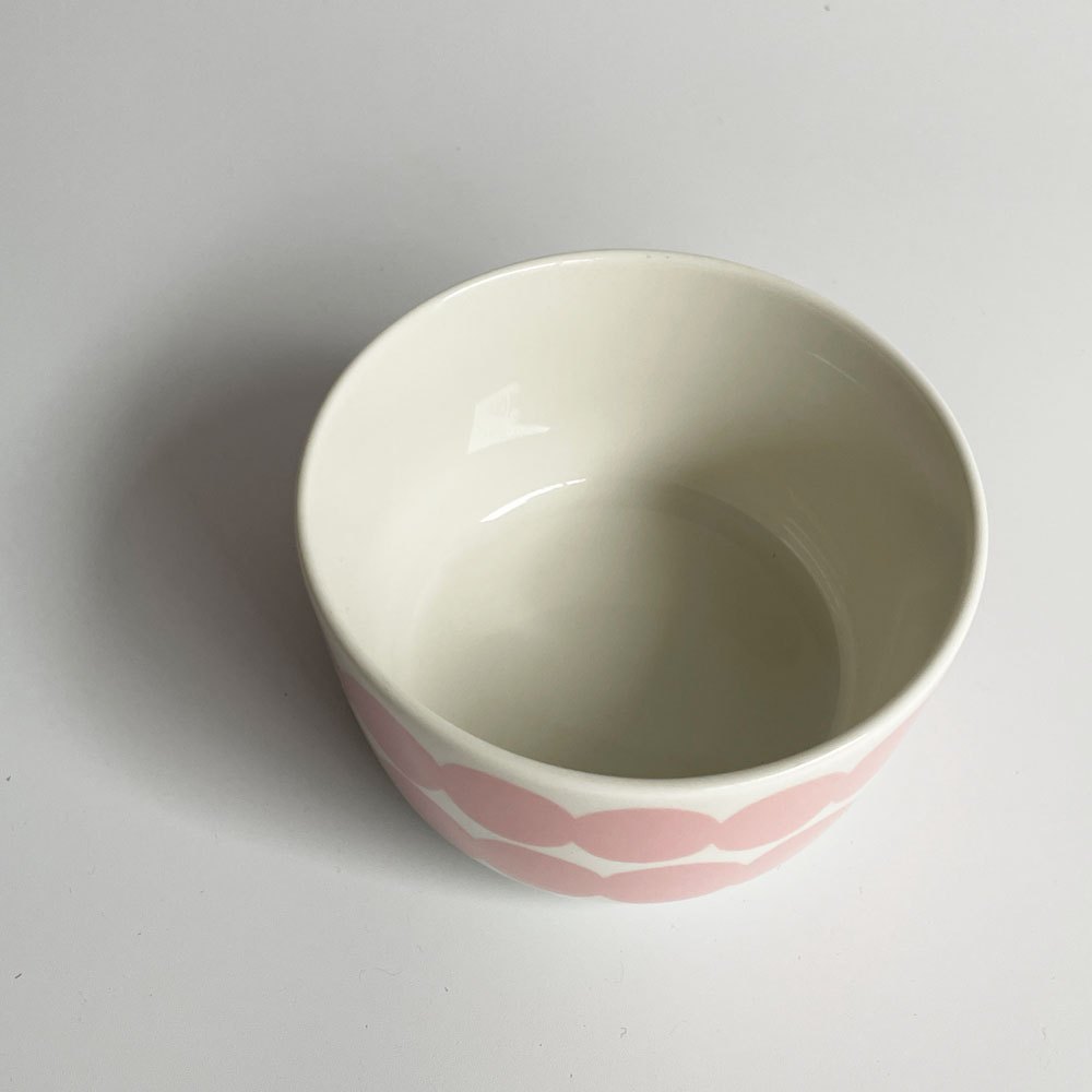 マリメッコ marimekko シイルトラプータルハ SIIRTOLAPUUTARHA ボウル ピンクドット ｗ9.5×ｈ5.7cm 250ml A ♪