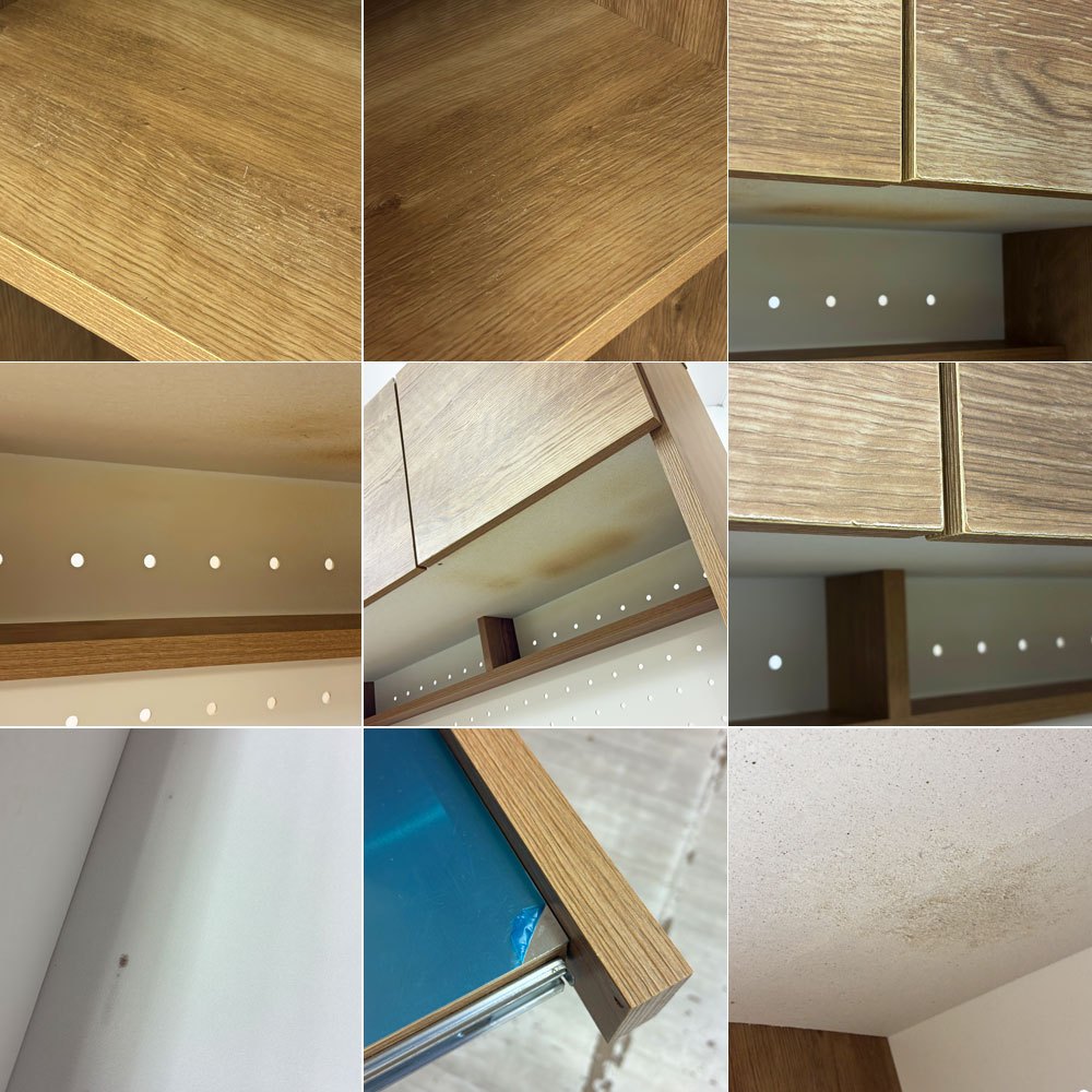 ロウヤ LOWYA キッチンキャビネット Kitchen Cabinet 食器棚 レンジ台 ステンレススライドボード W120cm ナチュラル 定価￥89,990- ●