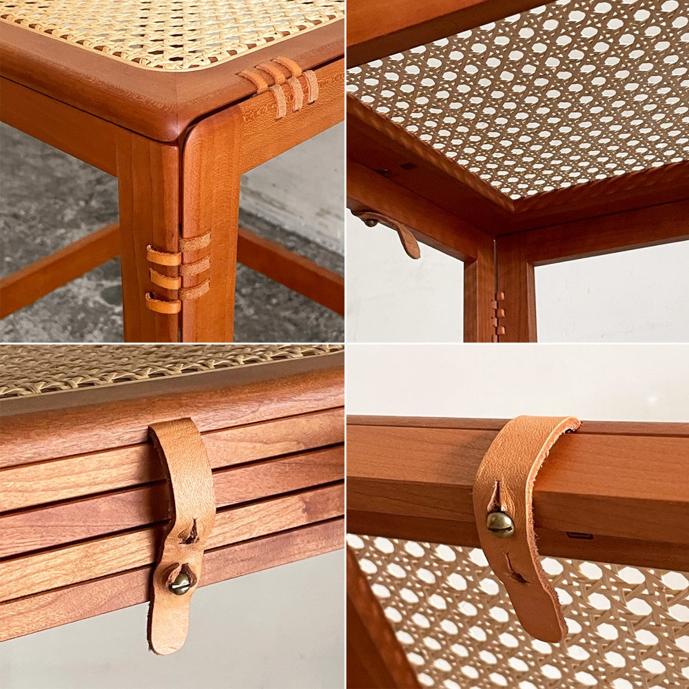 平山日用品店 パトル スツール patol stool スタンダード 籐張りスツール フォールディング 折り畳み ヤマザクラ無垢材 定価：￥82,500- ■