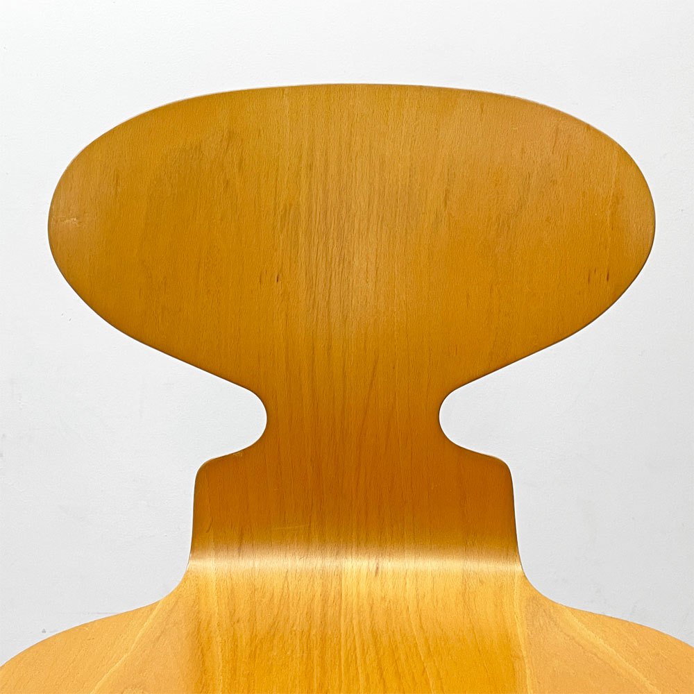 フリッツハンセン Fritz Hansen アントチェア 4本脚 ナチュラルビーチ ラッカー アルネ・ヤコブセン 北欧家具 E ●