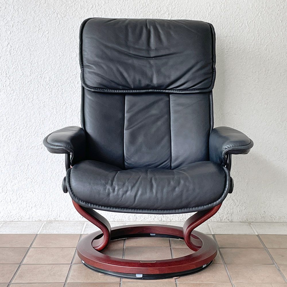 エコーネス EKORNES コモドール Commodore ストレスレスチェア stressless オットマン付き リクライニングチェア 北欧家具 ノルウェー ◇