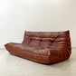 リーンロゼ ligne roset トーゴ TOGO 3Pソファ 3人掛けソファ 本革 ブラウン ミッシェル・デュカロワ Michel Ducaroy ●