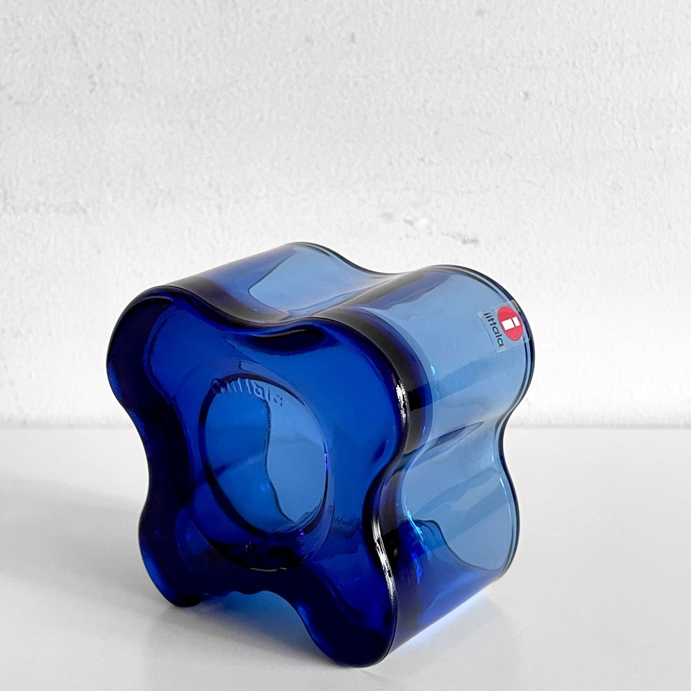イッタラ iittala アルヴァ・アアルトコレクション Alvar Aalto Collection キャンドルホルダー H55mm ウルトラマリンブルー 北欧雑貨 廃盤 ■