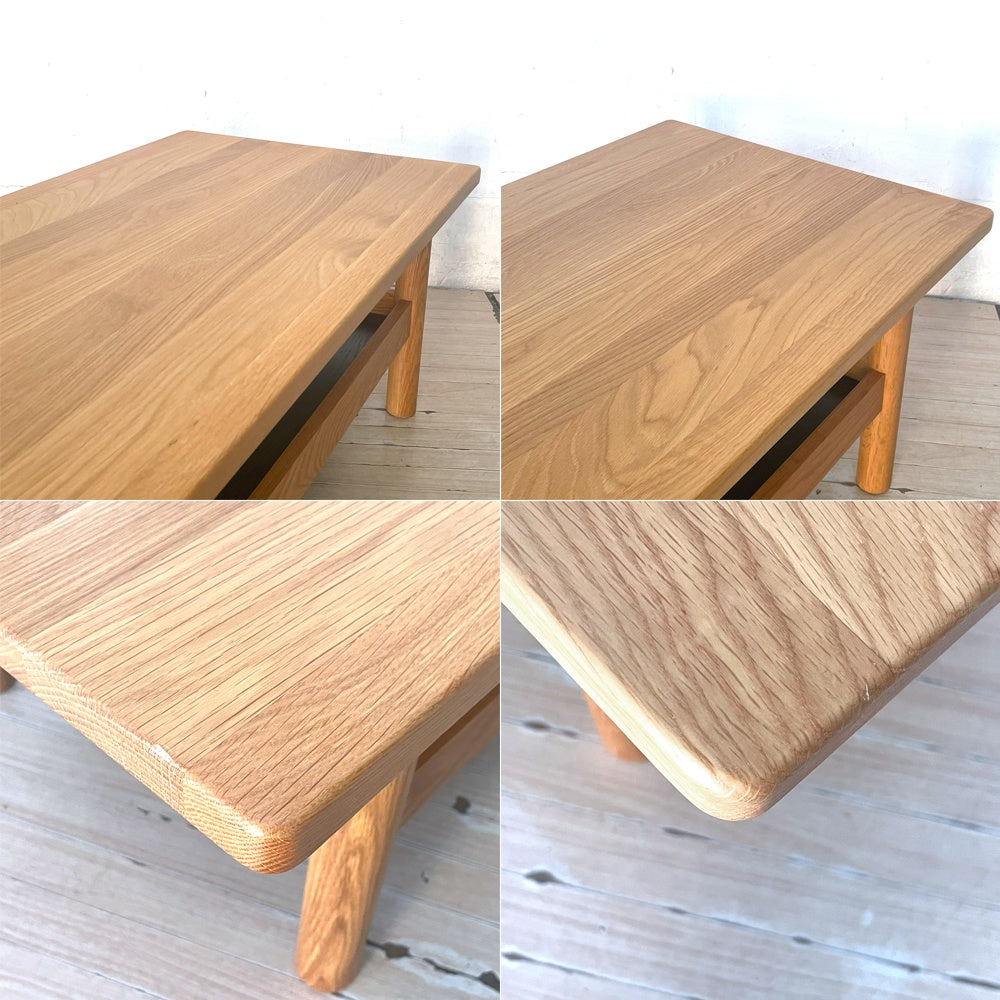 イデー IDEE ディモンシュ ローテーブル DIMANCHE LOW TABLE ホワイトオーク無垢材×グリーンブラック コーヒーテーブル ナチュラルモダン ★