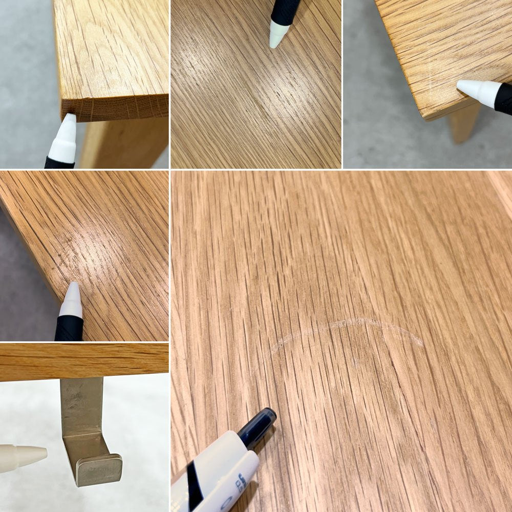 無印良品 MUJI オーク無垢材 パーソナルデスク ワークデスク 事務机 2ドロワー 抽斗付き W110cm ナチュラルデザイン ●