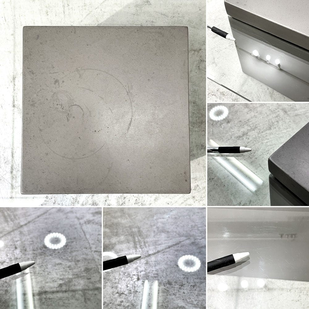 モーダエンカーサ moda en casa フライングテーブル FLYING TABLE コンクリートベース ガラス ローテーブル 定価 ￥74,800- ●