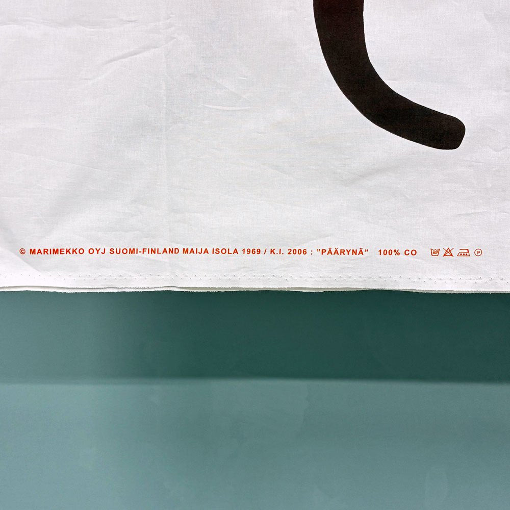 マリメッコ Marimekko パーリナ paaryna マイヤ・イソラ Maija Isola ファブリック オレンジ 洋ナシ 146×254cm ◎