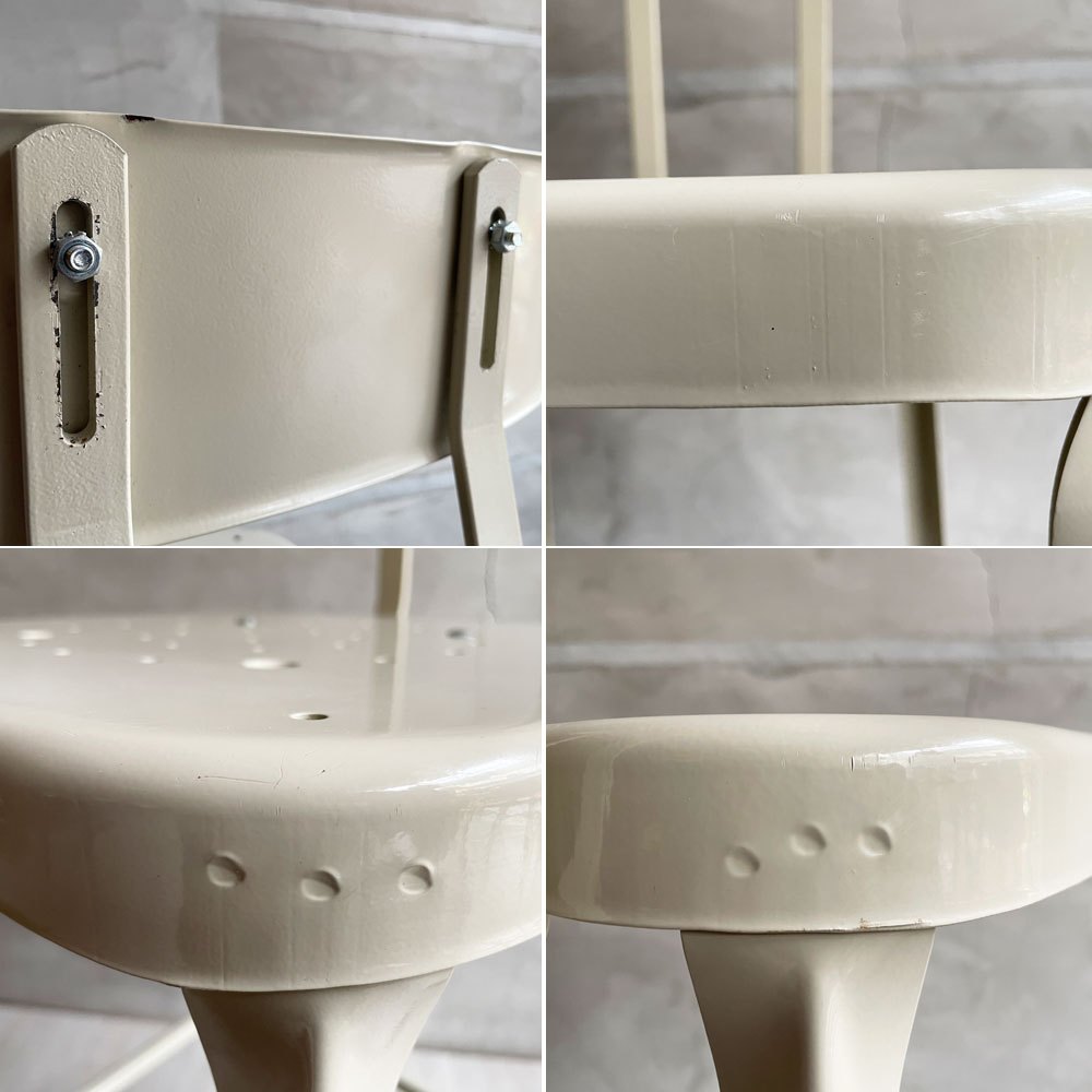 リオン LYON ファクトリー チェア FACTORY CHAIR カウンターチェア バックレスト スチール Putty white パシフィックファニチャーサービス P.F.S取り扱い ♪
