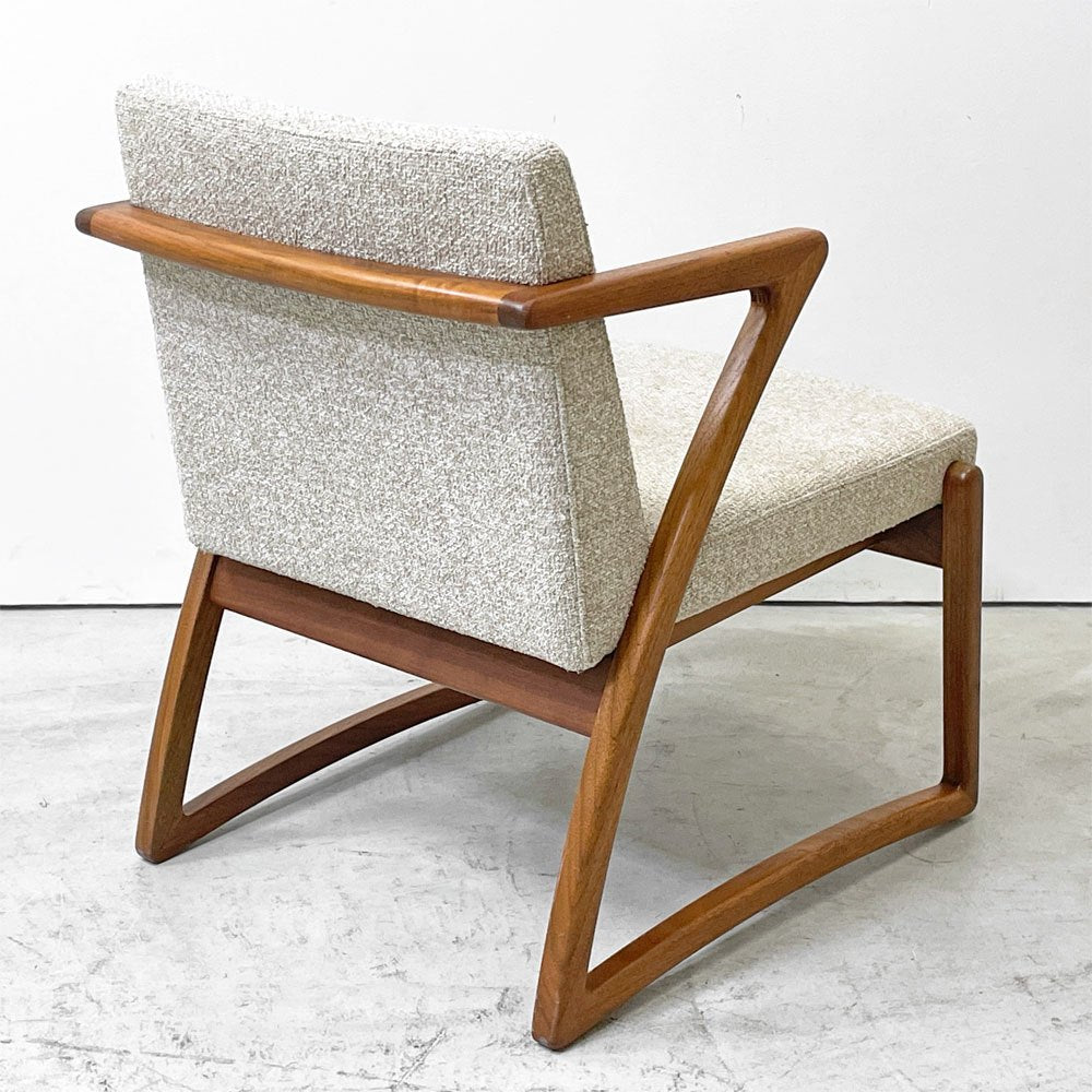 リアルスタイル REAL Style カンナ ローチェア Canna low chair SH380 ウォールナット材 低座椅子 スタンチ19 ファブリック フルカバーリング 定価￥110,000- ●