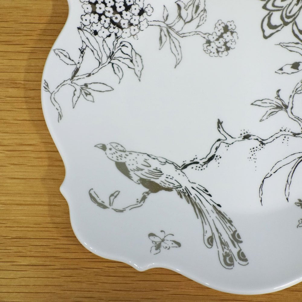 ウェッジウッド WEDGWOOD シノワズリ プラチナ スクエアプレート w23cm ジャスパーコンラン 英国製 A ◎