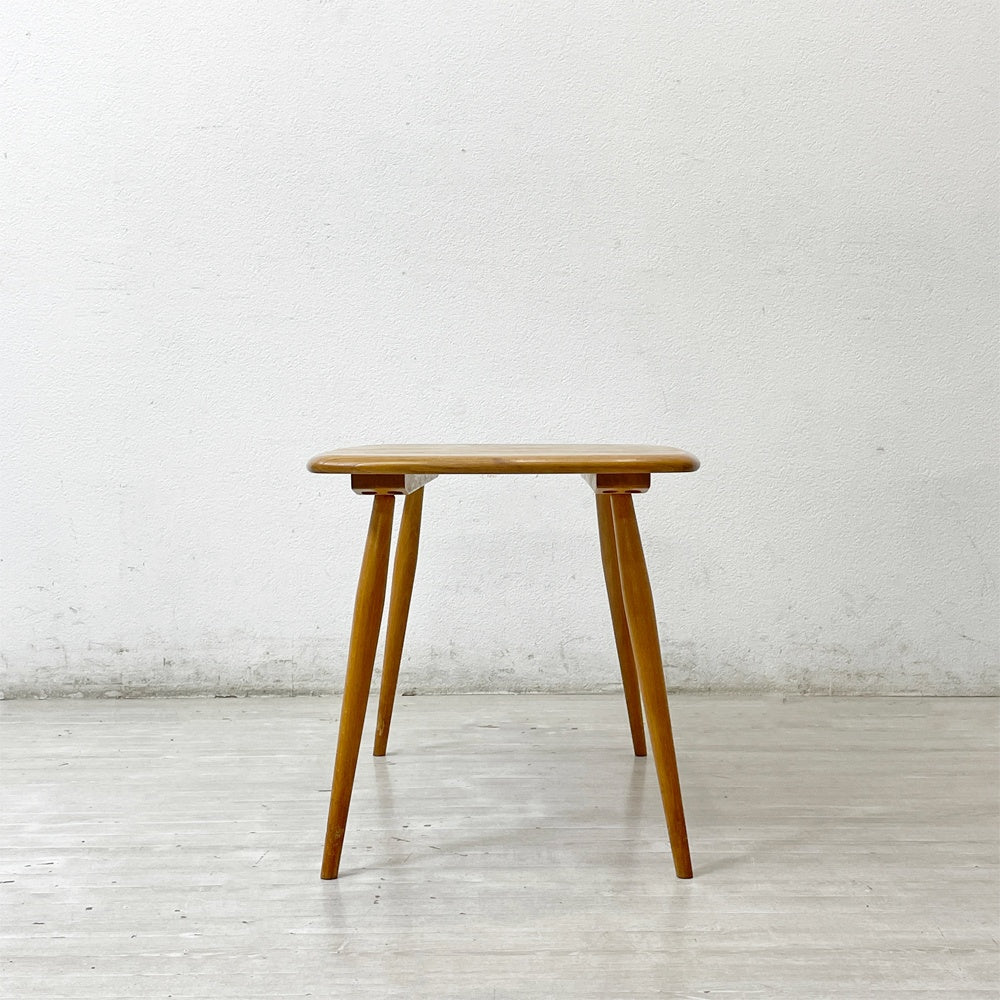 アーコール Ercol ローテーブル コーヒーテーブル サイドテーブル エルム材 UKビンテージ 英国家具 ●