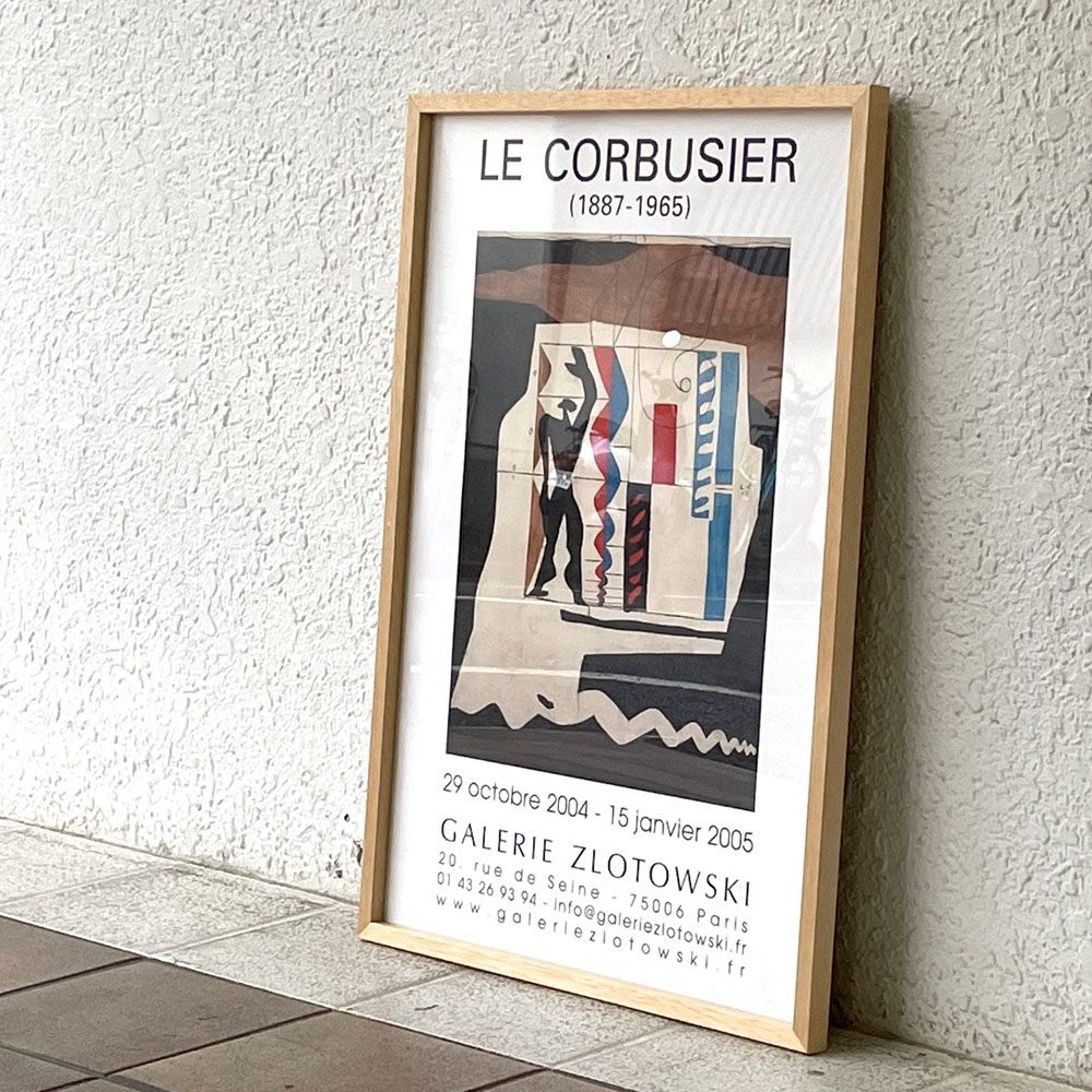 ル・コルビジェ Le Corbusier 2004-2005 Galerie Zlotowski 展覧会ポスター モデュロール Modulor 黄金比 額装品 フランス ◇