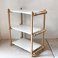 ヘイ HAY WOODY SHELVING 2.0 COLUMN LOW シェルフ オーク材×スチール オープンシェルフ 飾り棚 ホワイト 北欧 デンマーク 定価￥61,600- ★