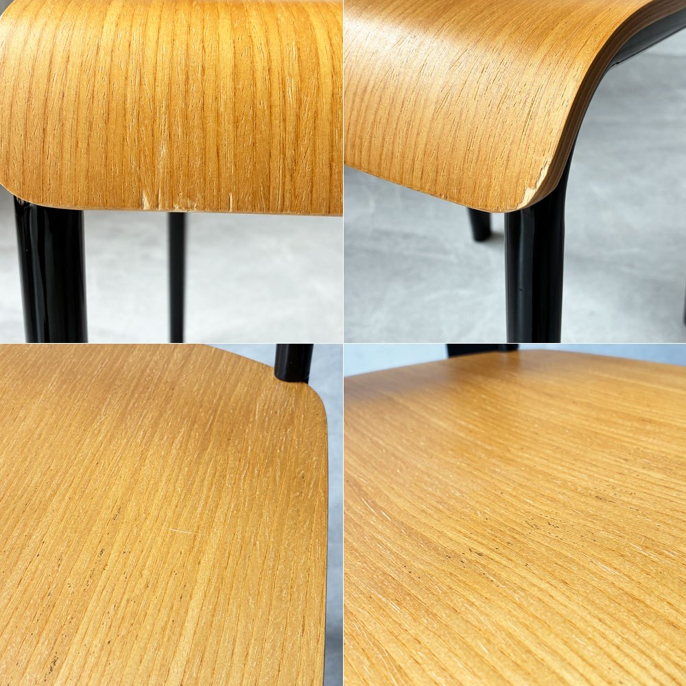 関家具 トーラスチェア Taurus Chair ダイニングチェア アッシュ材×スチール ブラックカラー インダストリアル A ★