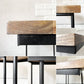 ライフファニチャー LIFE FURNITURE オークサイドテーブル U OAK SIDE TABLE コの字型 アイアン脚 H50cm 定価￥17,600- ◎