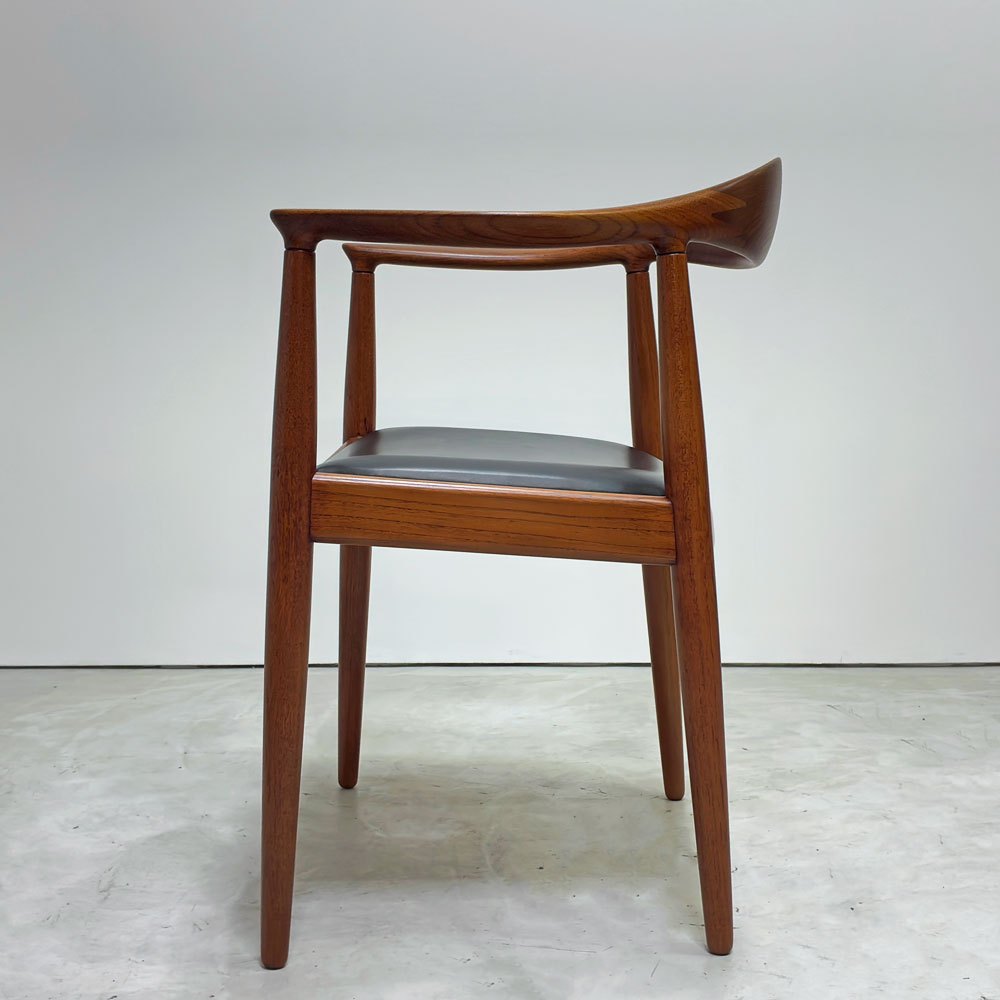 ヨハネスハンセン JOHANNES HANSEN ザ・チェア The Chair JH503 チーク材 本革 ハンス・J・ウェグナー 刻印有 ビンテージ 北欧家具 希少 ラッカー再塗装品 ●