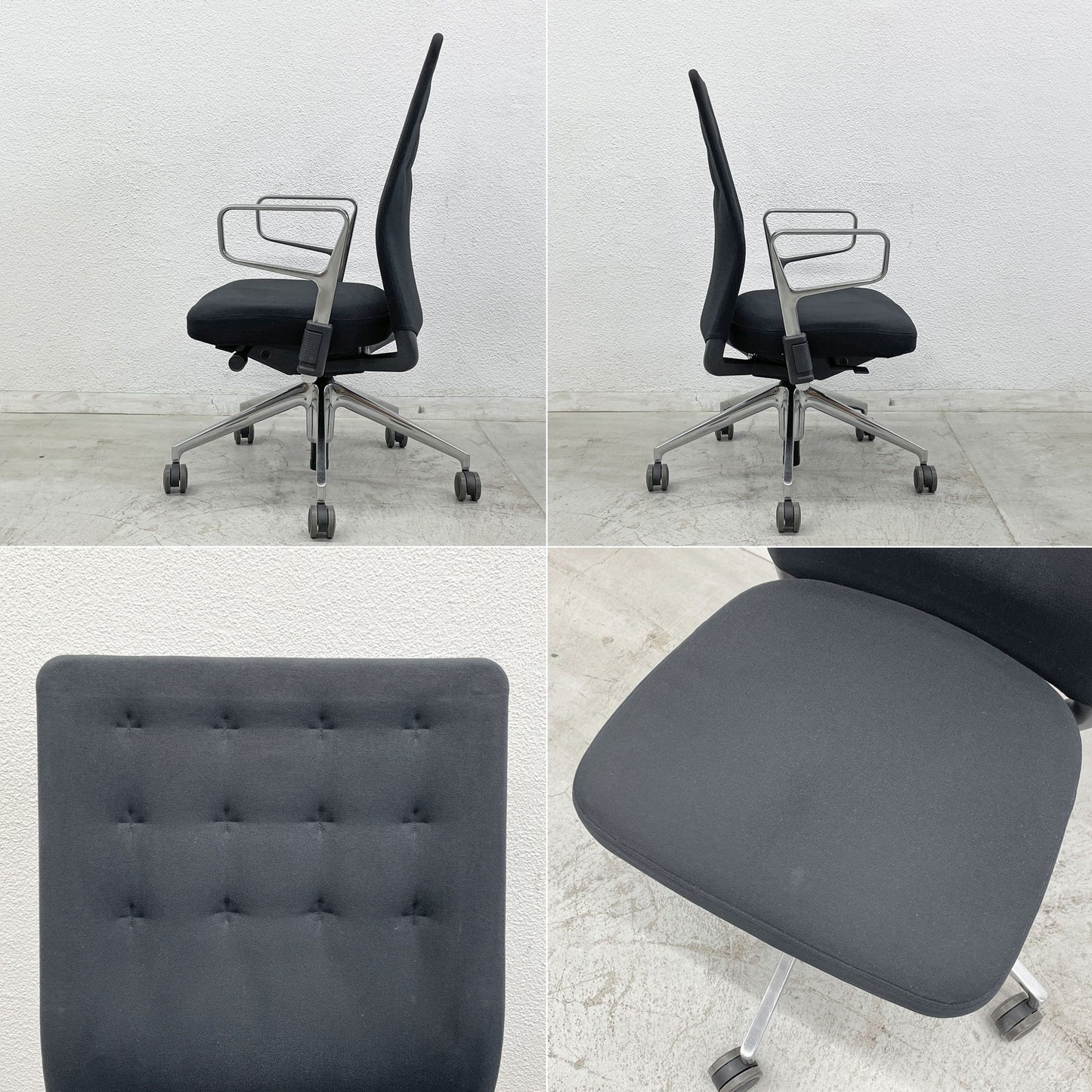 ヴィトラ vitra. IDトリム ID Trim ダークグレーネロ アルミニウムリングアームレスト アントニオ・チッテリオ Antonio Citterio 参考価格\172,700- B 〓