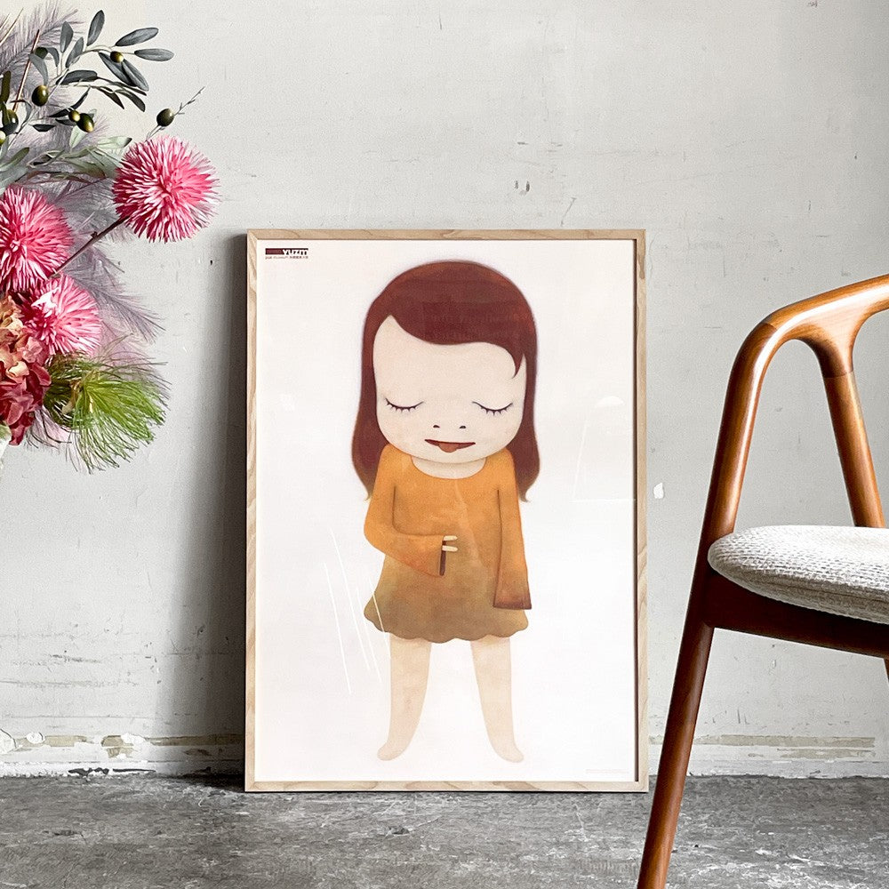 奈良美智 jolie the Little Thinker 台湾限定ポスター yuz museum 額装付き 現代作家 ■