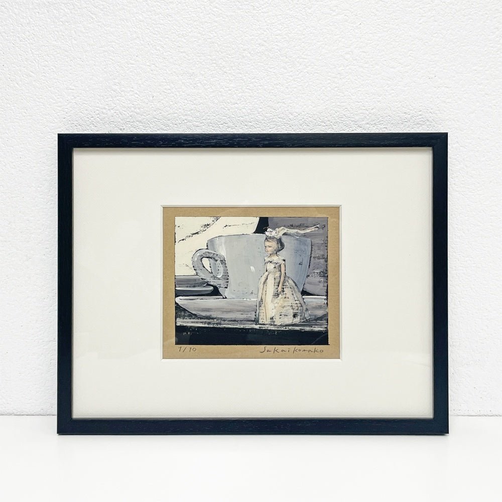 酒井駒子 森のノート 複製 原画 1/10 ジークレー版画 デジタル・リトグラフ 絵本作家 額装品 希少 ●