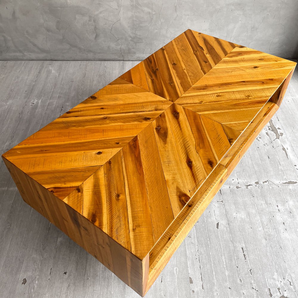 ウエストエルム West Elm アレクサ レクタングル コーヒーテーブル Alexa Rectangle Coffee Table ローテーブル AVボード パイン古材 廃番 ♪