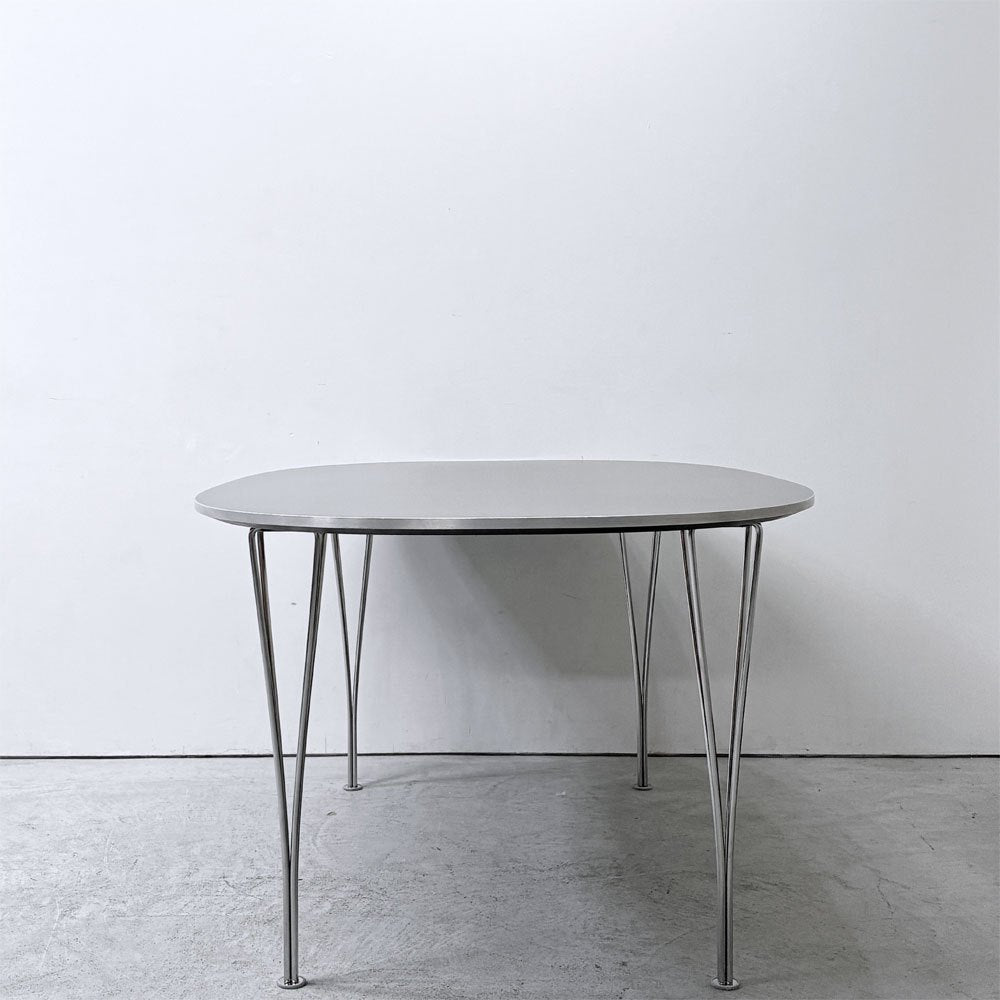 フリッツハンセン Fritz Hansen スーパー楕円 Bテーブル ダイニングテーブル B612 ブラックラミネート ピート・ヘイン アルネ・ヤコブセン デンマーク 北欧家具 参考定価￥356,180～ ●