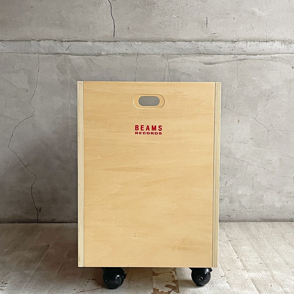 モヘイム MOHEIM × ビームスレコーズ BEAMS RECORDS レコードボックス 別注 LINDEN BOX for 12inch Vinyls + FLAT DOLLY カート付き ♪