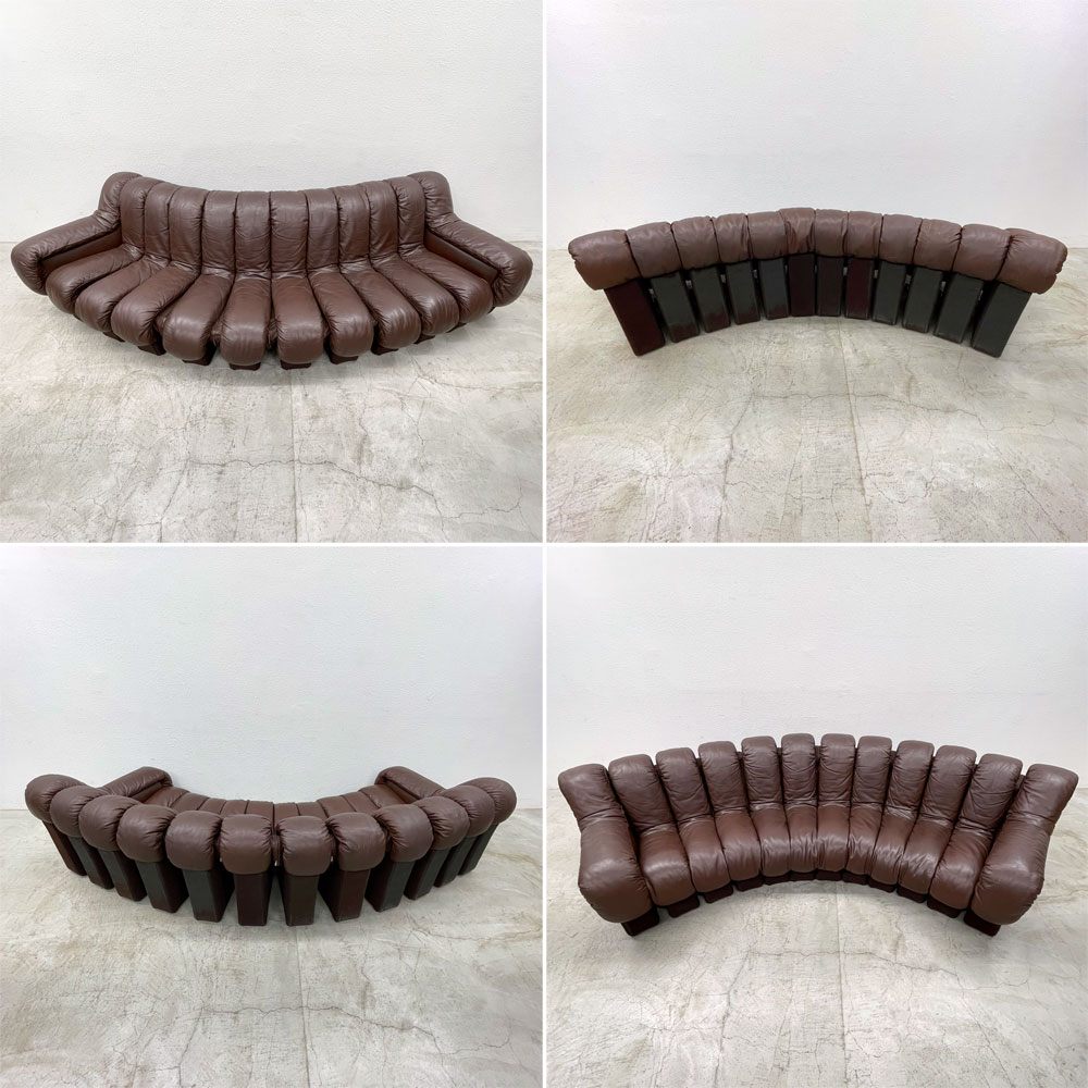 デセデ de Sede DS-600 スネークソファ Snake Sofa 12ピース 本革 レザー スイス ビンテージ モビリア mobilia IDC大塚 取扱 スペースエイジ ミッドセンチュリー 〓