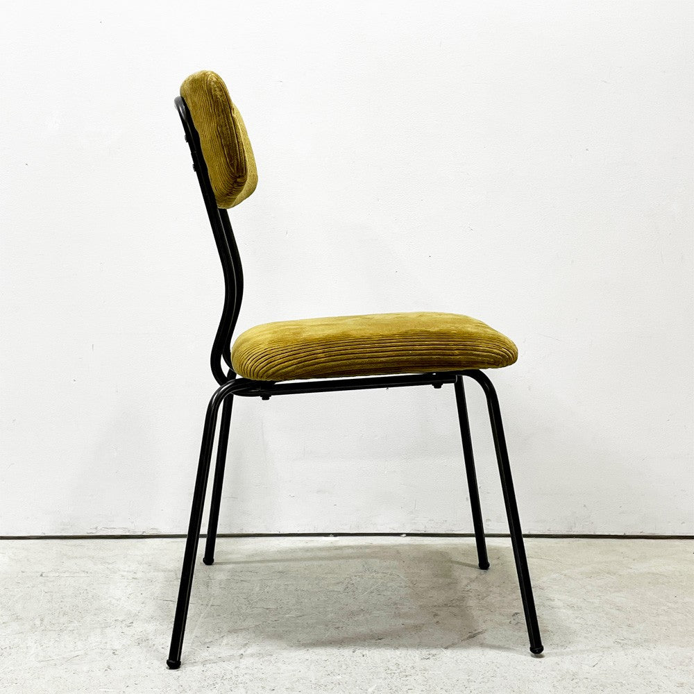 ジャーナルスタンダードファニチャー journal standard Furniture j.s.F ヘンリー HENRY ダイニングチェア サイドチェア コーデュロイ ファブリック アイアン 廃番 A ●