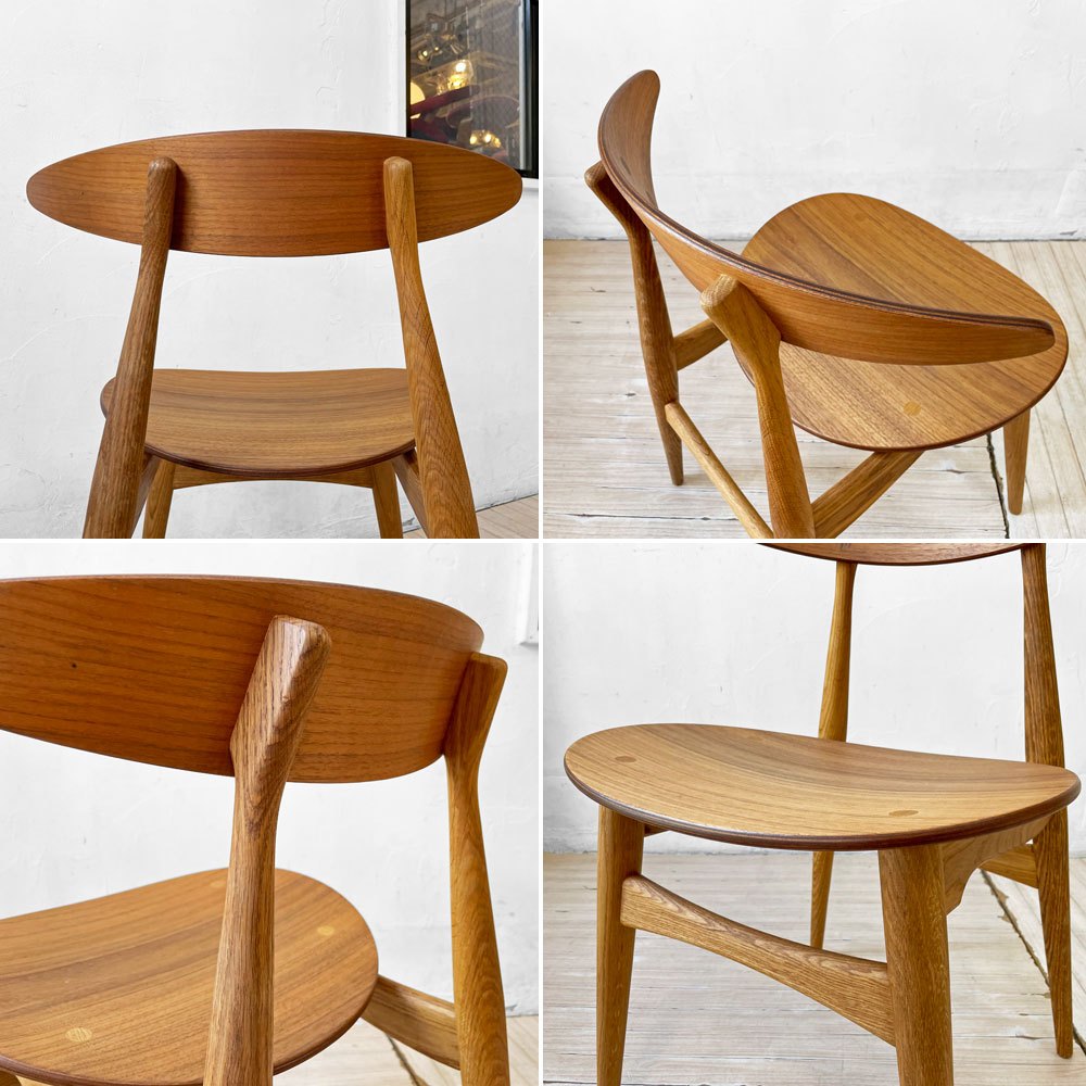 カールハンセン＆サン Carl Hansen & Son CH33T  ダイニングチェア ウォールナットｘオーク オイル仕上げ ハンス・J・ウェグナー 北欧家具 定価￥140,800- ★