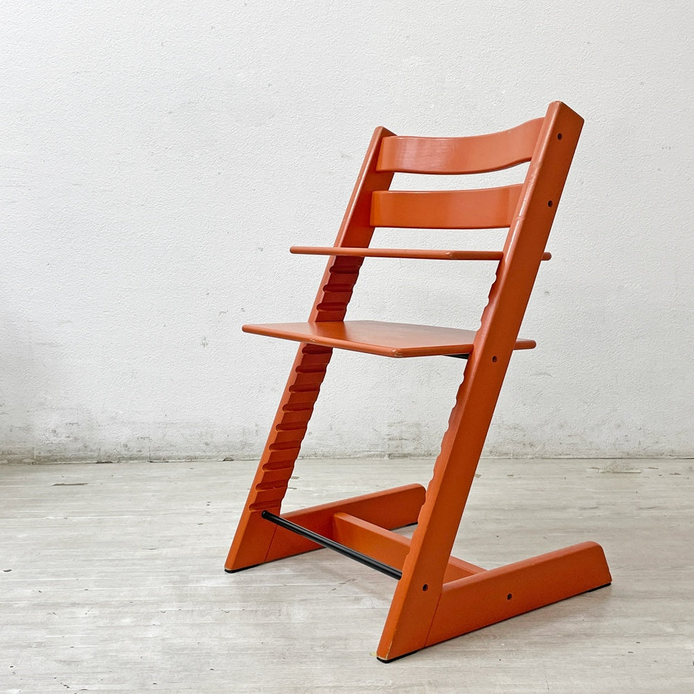 ストッケ STOKKE トリップトラップ TRIPP TRAPP ベビーチェア キッズチェア オレンジ S/N4～ ノルウェー 北欧家具 ●