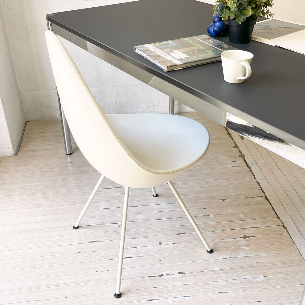 フリッツハンセン Fritz Hansen ドロップチェア ダイニングチェア アルネ・ヤコブセン ホワイト 北欧 デンマーク ★