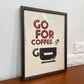 ア・トゥー・パイプ・プロブレム・レタープレス A TWO PIPE PROBLEM LETTERPRESS ポスター GO FOR COFFEE Sサイズ 額装品 ◎