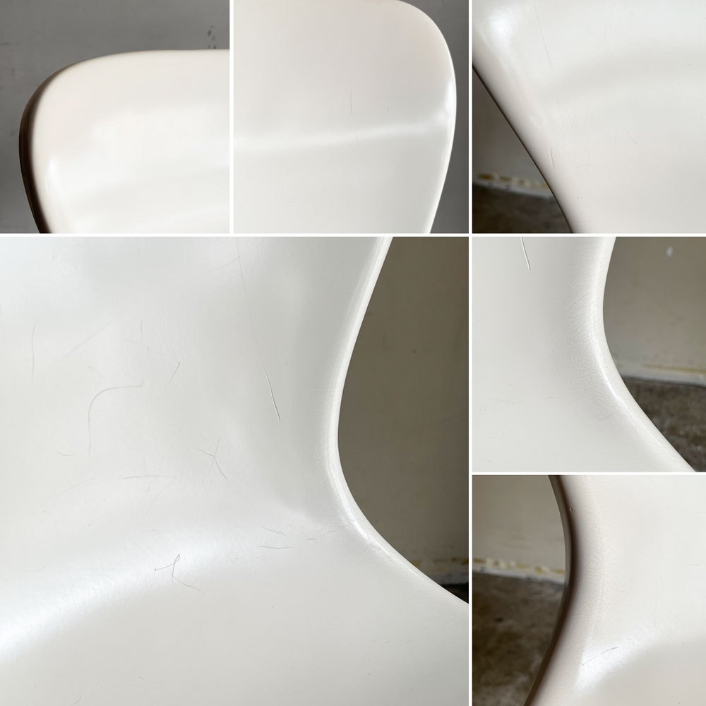 イデー IDEE ヨーンチェア YAWN CHAIR FRP ホワイト ダイニングチェア 岡嶌要 スペースエイジ 廃番 ■
