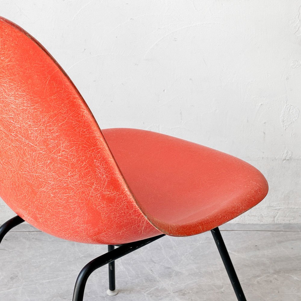ハーマンミラー Herman Miller サイドシェルチェア セカンド 2nd FRP オレンジ Hベース イームズ ビンテージ ミッドセンチュリー ★