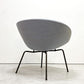 フリッツハンセン Fritz Hansen ポットチェア POT Chair ラウンジチェア ファブリック クリスチャンハウン ライトグレー系 スチールレッグ アルネ・ヤコブセン Arne Jacobsen  ●
