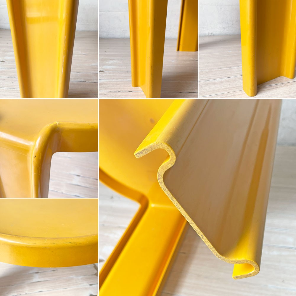 カルテル KARTELL ネストテーブル サイドテーブル スタッキング 3点セット オレンジ ビンテージ ジオット・ストッピーノ Giotto Stoppino 希少 ★