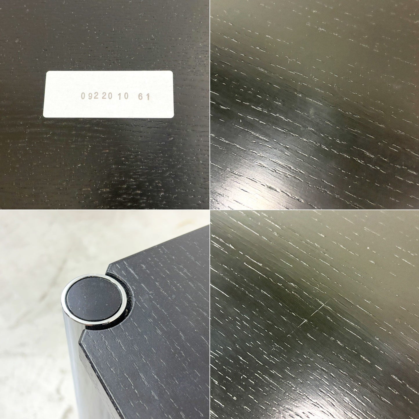 USMモジュラーファニチャー USM Haller USMハラーテーブル ワーキングデスク ダイニングテーブル オーク材 アジャスター付き ブラック W150×D75×H72cm ●