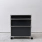 ユーエスエムハラー USM Haller モジュラーファニチャー Modular Furniture デスクワゴン キャビネット ロールボーイ 3ドロワー アントラサイト 鍵付き ●