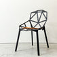 マジス MAGIS チェアワン CHAIR ONE ダイニングチェア コンスタンチン・グルチッチ スタッキング 屋外使用可 ブラック × オレンジ シートクッション付 イタリア ●