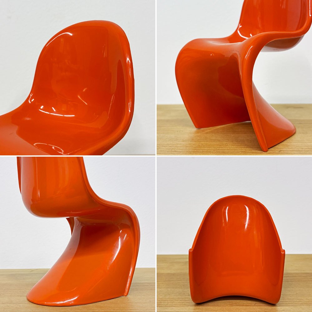 ヴィトラ デザインミュージアム Vitra Design Museum ミニチュアコレクション パントンチェア 1/6スケール オレンジ ◎