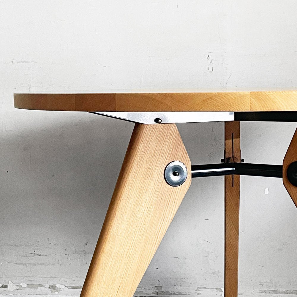 ヴィトラ vitra ゲリドン Gueridon ダイニングテーブル ラウンド ナチュラルオーク 無垢材 Φ105cm ジャン・プルーヴェ 定価￥399,300- ■