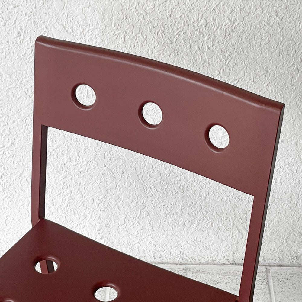 ヘイ HAY バルコニーチェア BALCONY CHAIR 屋外用 ダイニングチェア アームレス スタッキング スチール アイアンレッド 北欧 デンマーク 定価44,000円 A ◇